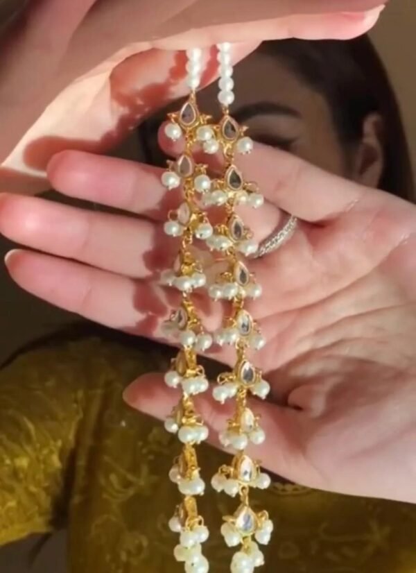Sheesh Kundan Earrings - Image 6