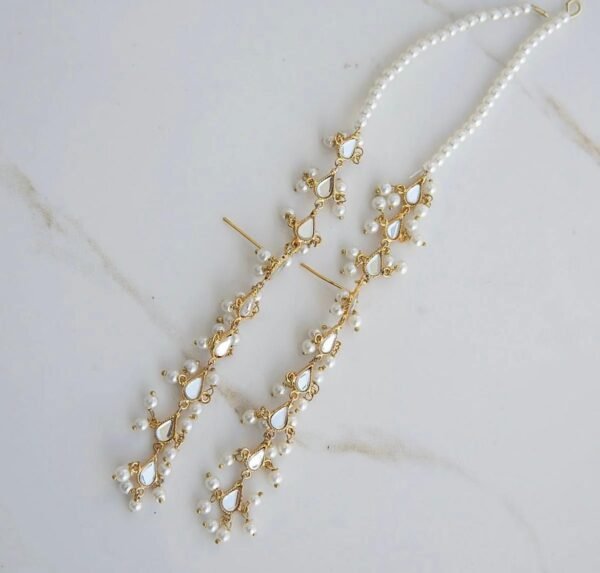 Sheesh Kundan Earrings - Image 7
