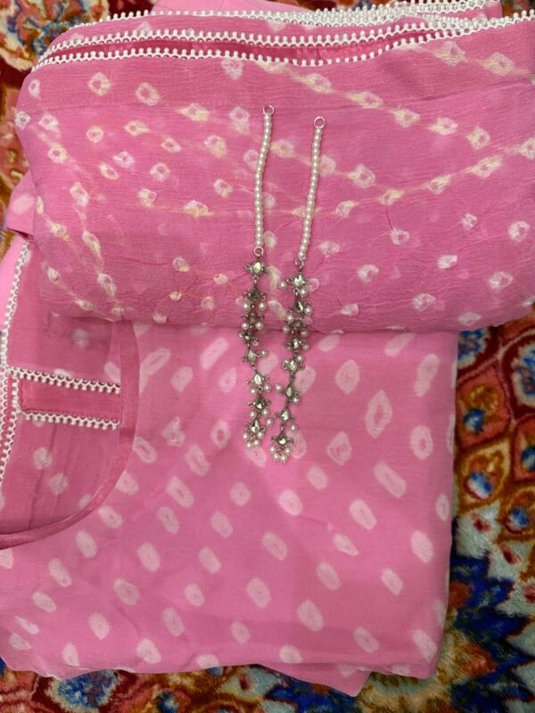 3 piece stitched chunari dress