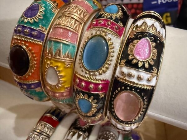 Antique openable metal Kara set of 4 - Image 2