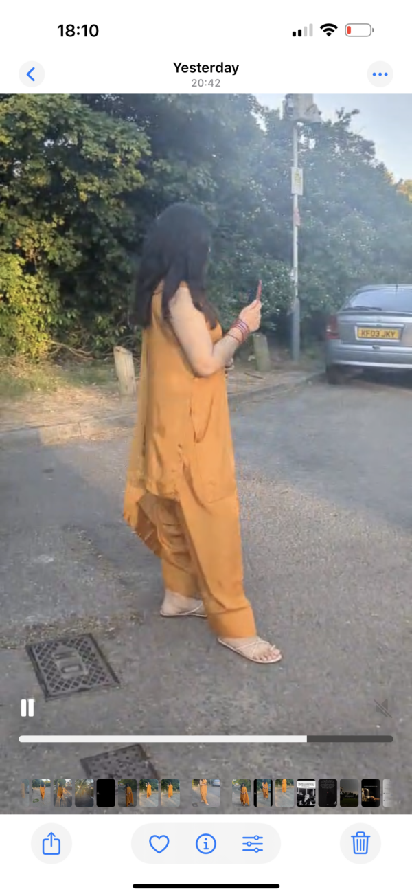 Farshi shalwar set mustard(Ready to wear) - Image 3