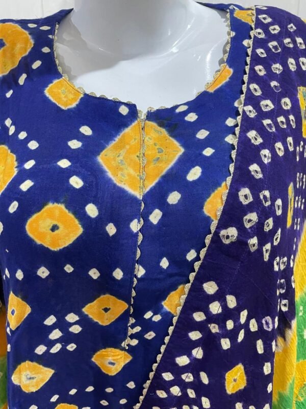 Lilen Chunari blue Dress on reasonable price - Image 3
