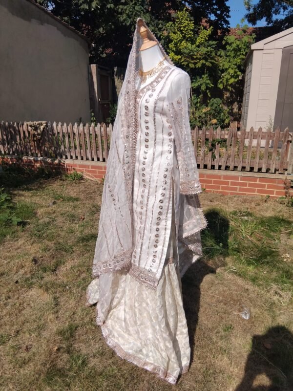 Handmade Gota Work Nikkah Garraa Set - Image 47