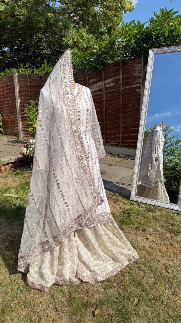 Handmade Gota Work Nikkah Garraa Set - Image 6