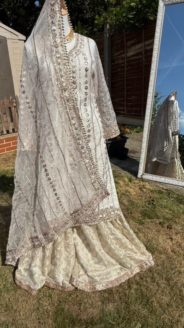 Handmade Gota Work Nikkah Garraa Set - Image 12