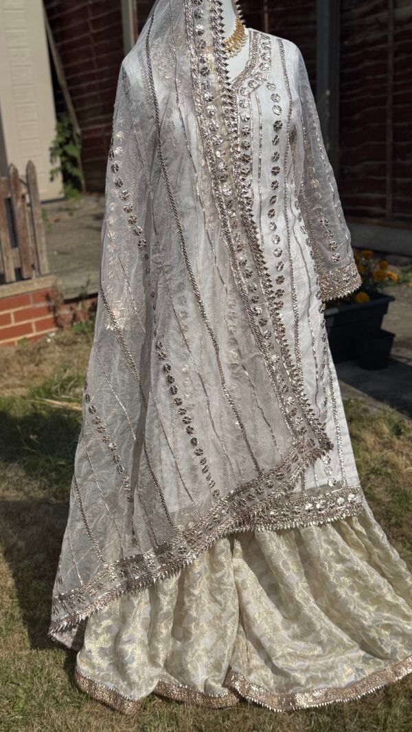 Handmade Gota Work Nikkah Garraa Set - Image 9
