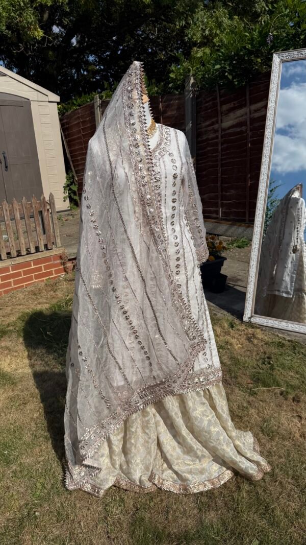 Handmade Gota Work Nikkah Garraa Set - Image 46