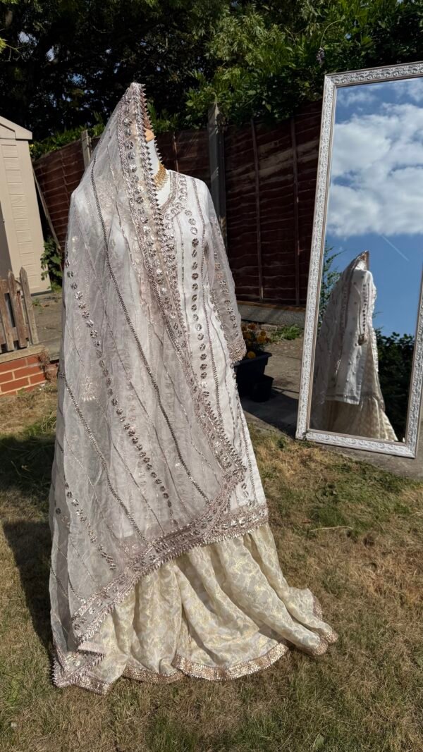 Handmade Gota Work Nikkah Garraa Set - Image 45