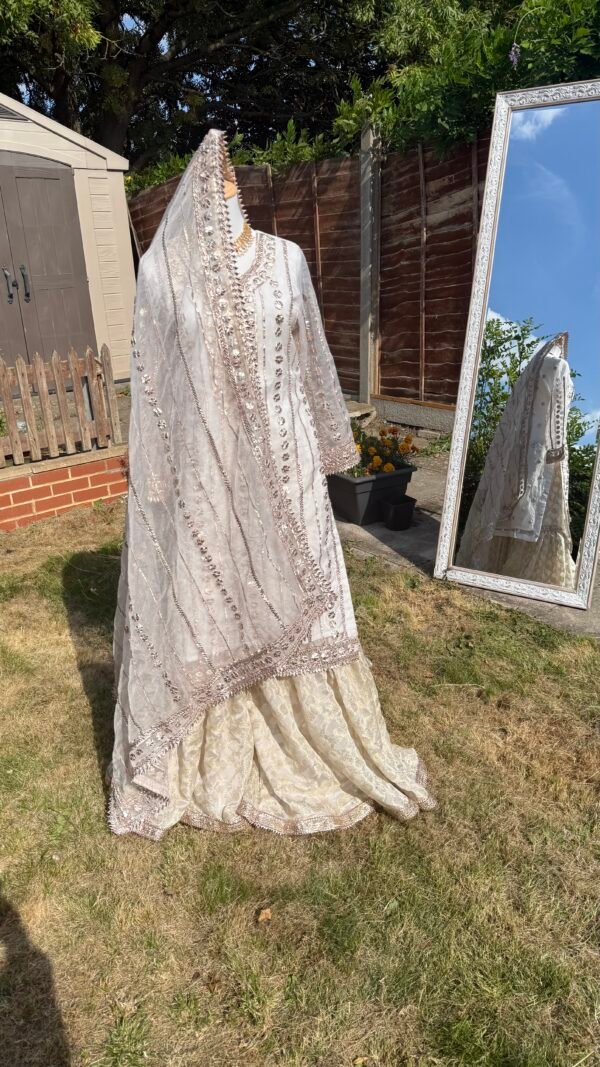 Handmade Gota Work Nikkah Garraa Set - Image 18