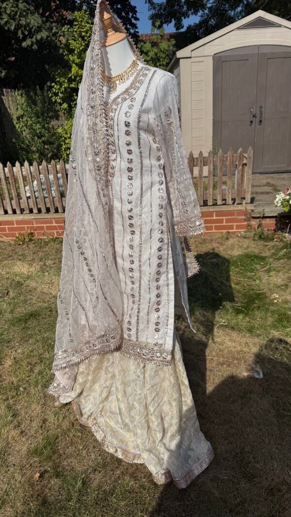 Handmade Gota Work Nikkah Garraa Set - Image 32