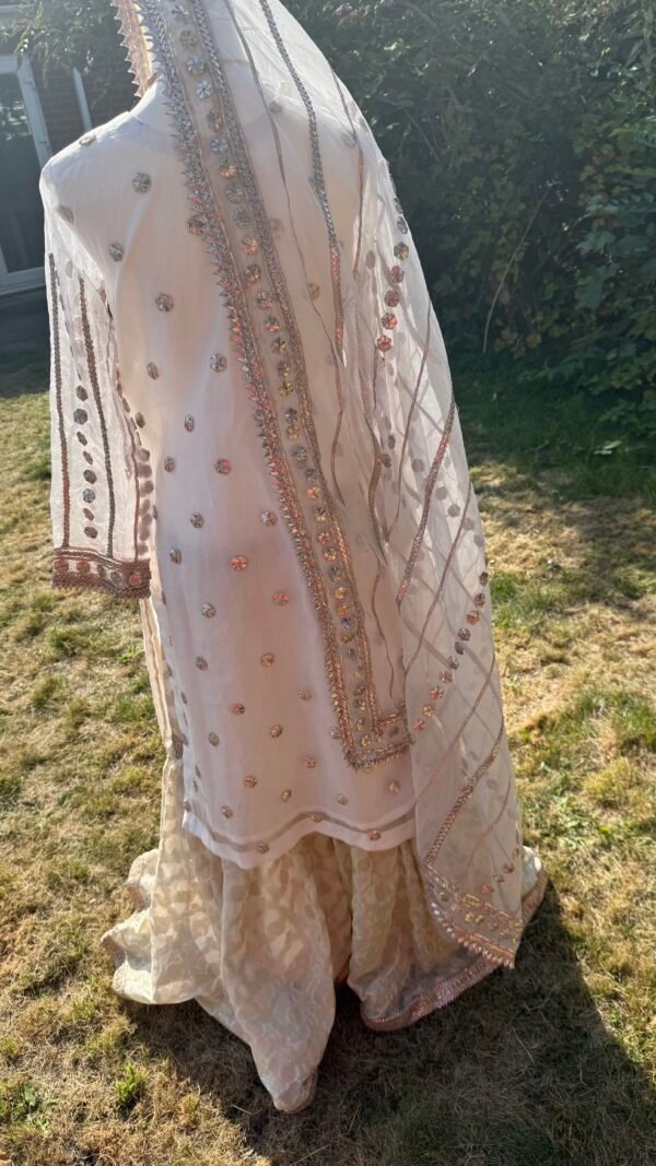Handmade Gota Work Nikkah Garraa Set - Image 24