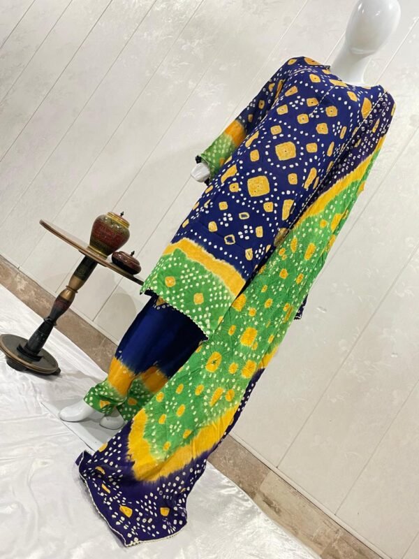 Lilen Chunari blue Dress on reasonable price