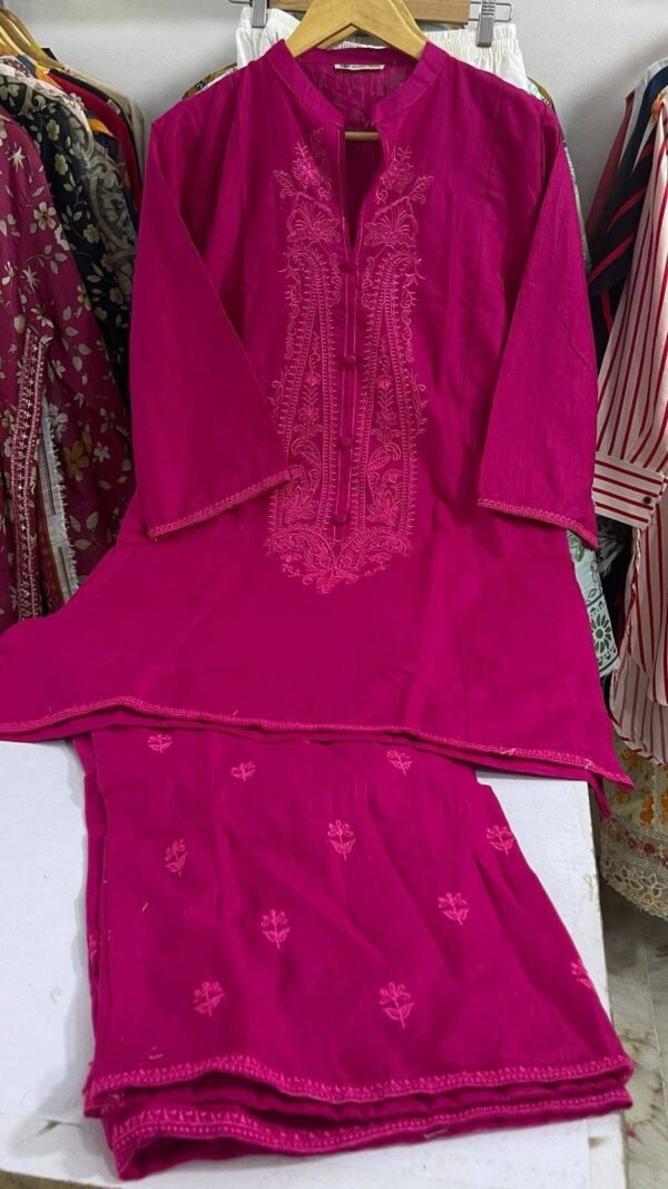 Winter wear stitched khadhar embroidered sets